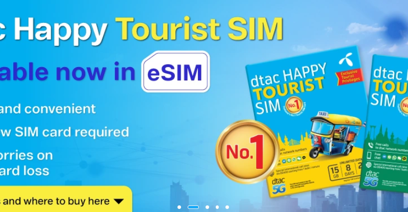 dtac happy tourist sim