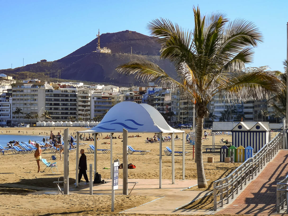 Esteetön alue, Playa Grande, Playa de Las Canteras, Las Palmas de Gran Canaria.