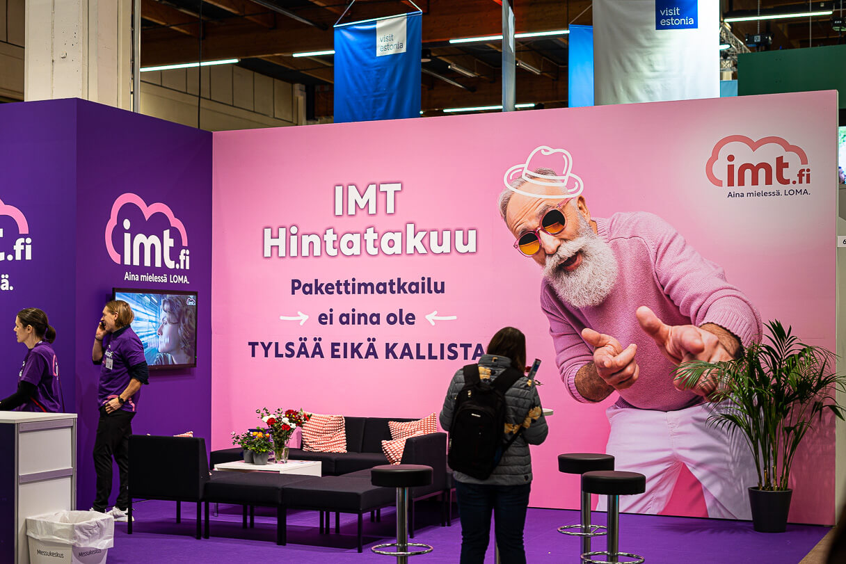 imt.fi eli Ikaalisten matkatoimisto vuoden 2023 matkamessuilla