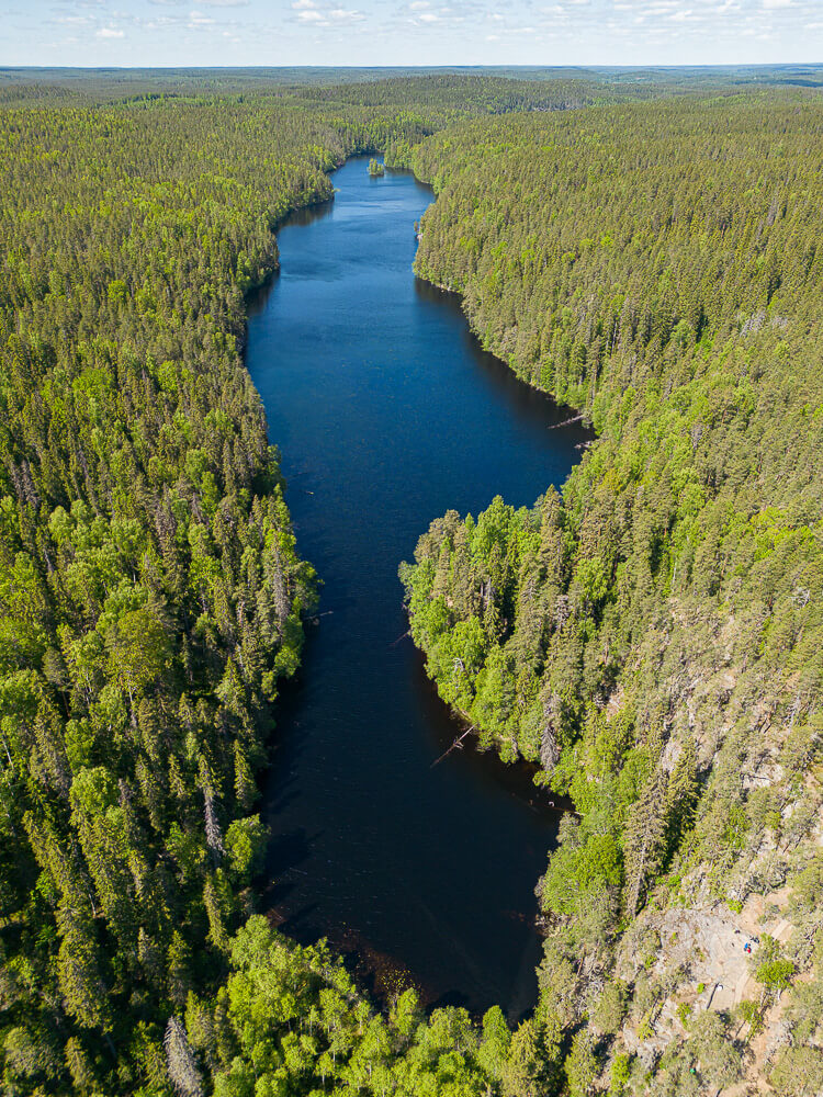 Iso Helvetinjärvi, ilmakuva.