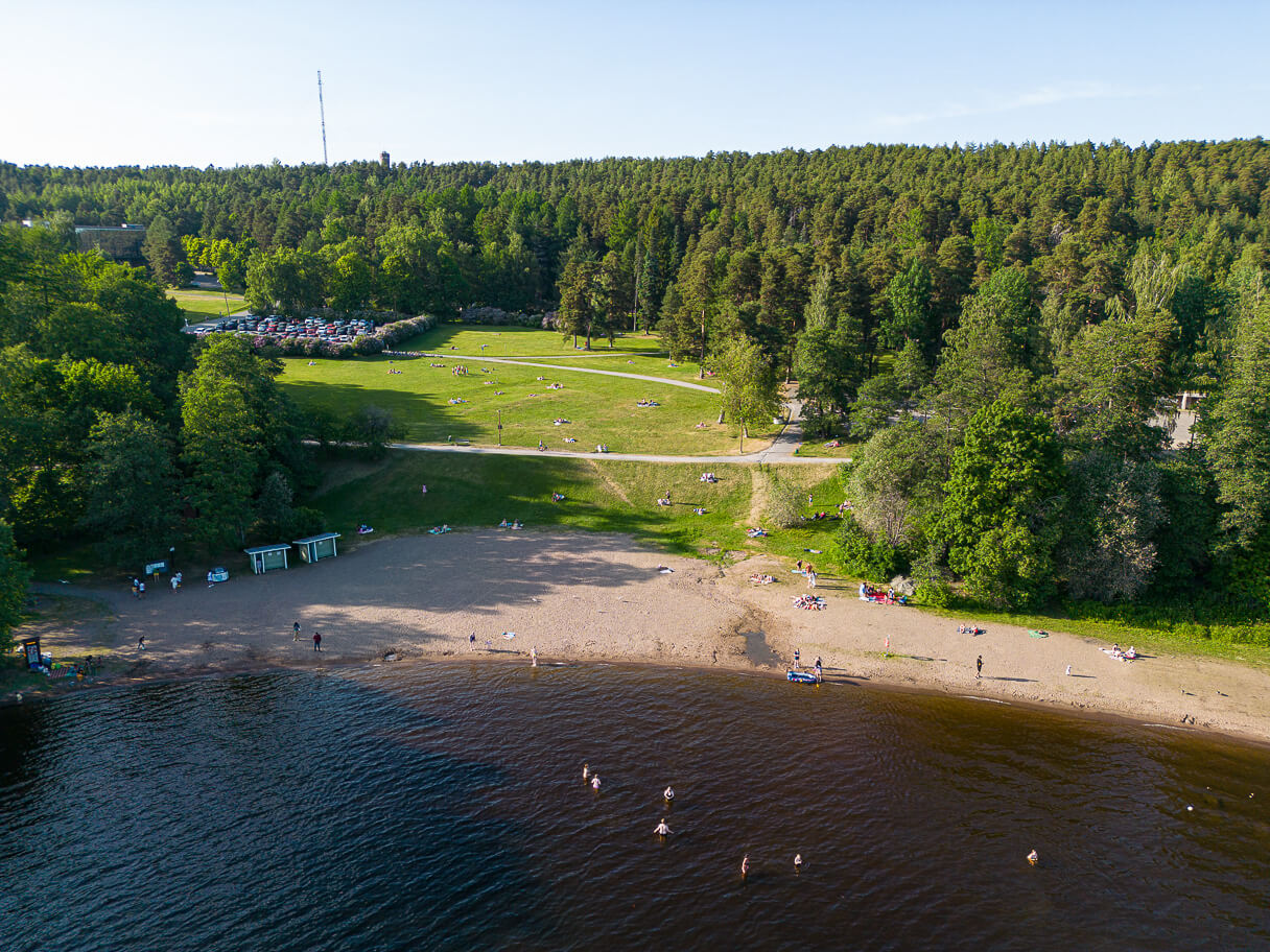 Tampereen Pyynikin uimaranta, Rosendahlin ranta, ilmakuva.