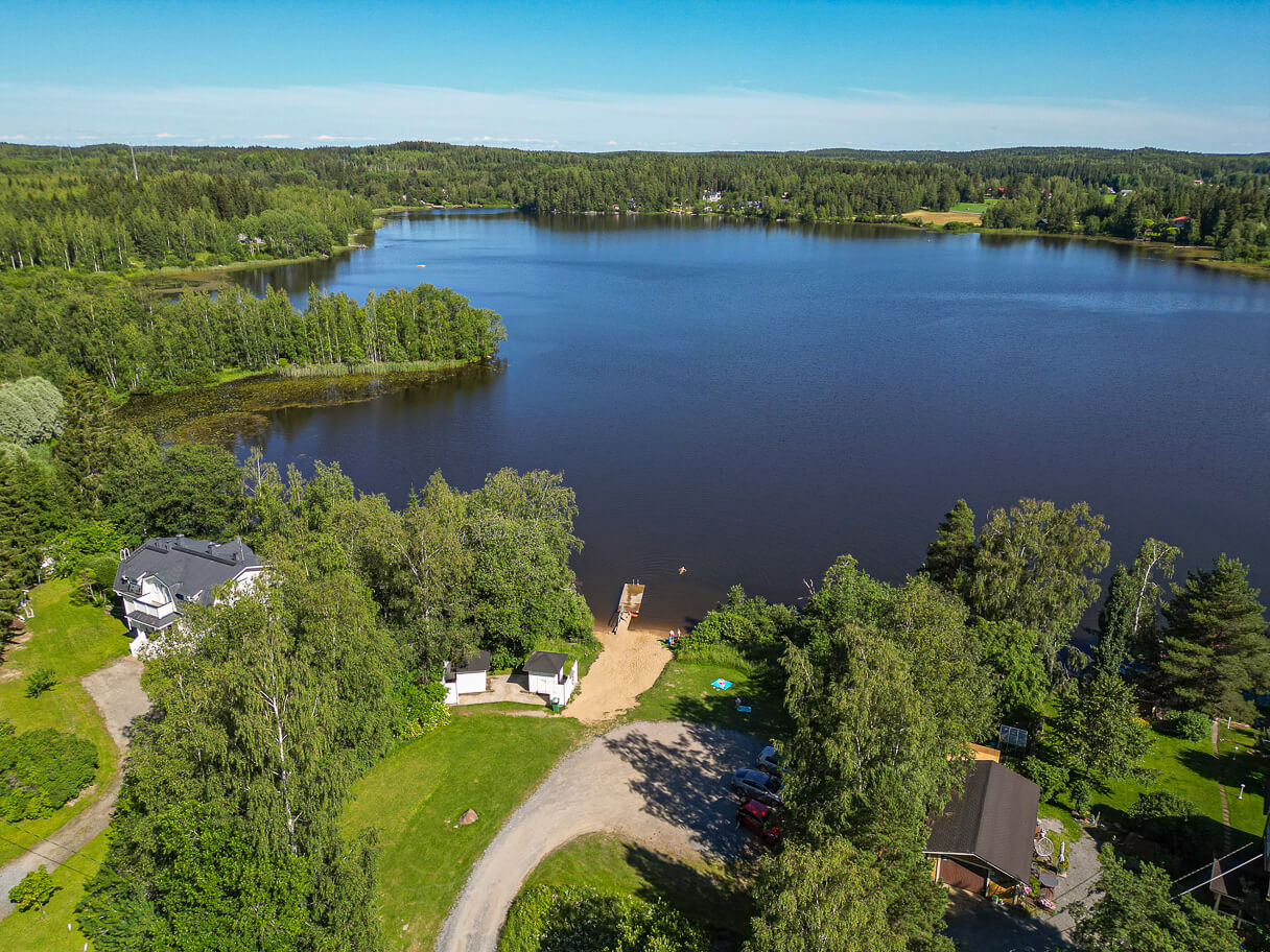 Ruotasjärven uimaranta, Lempäälä, ilmakuva