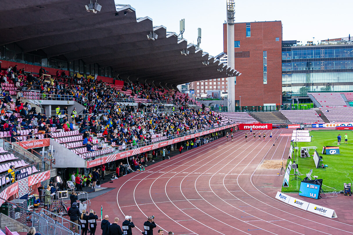 Tampereen GP-yleisurheilun katsojat