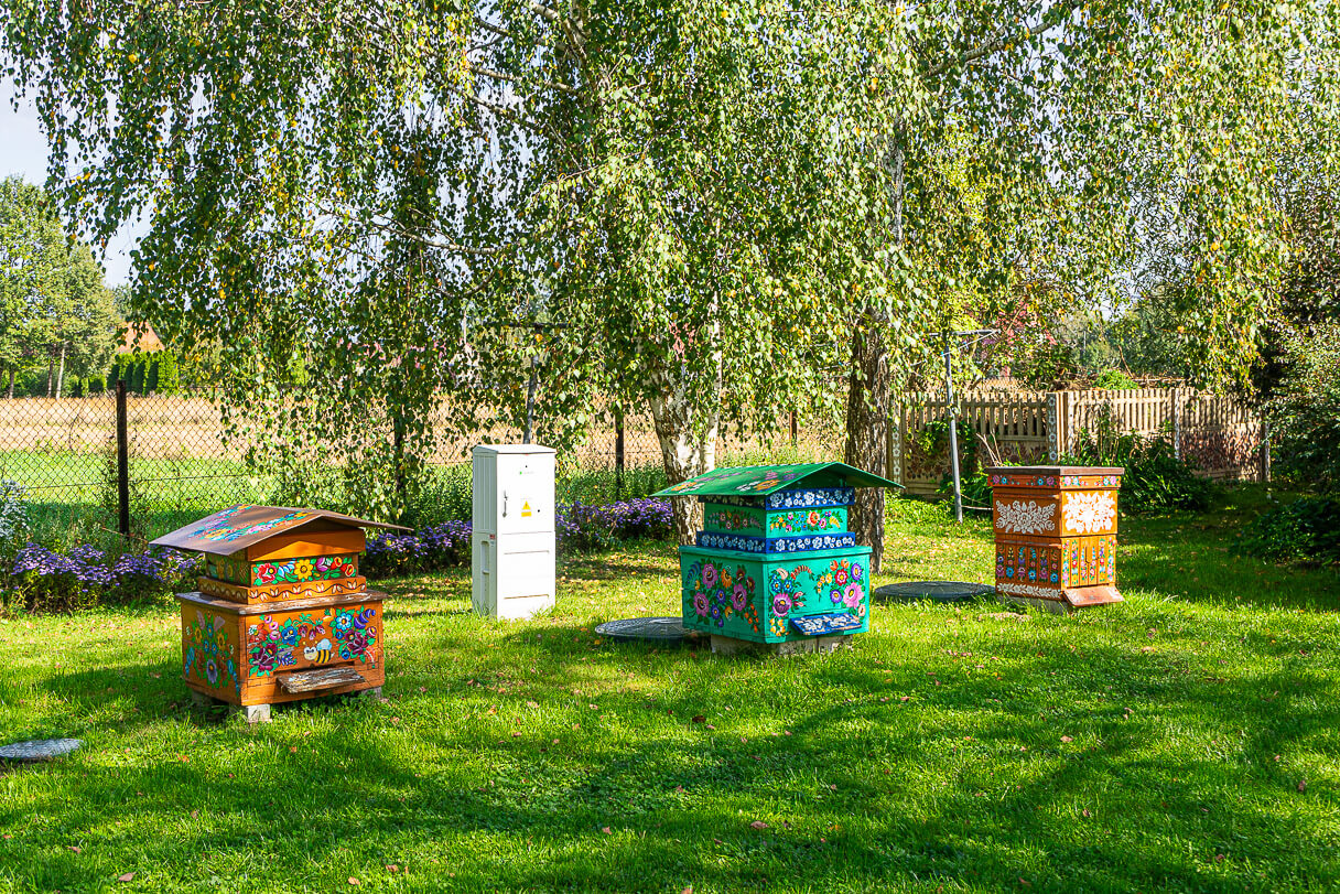 Kukkamaalatut mehiläispesät Zalipiessa Puolassa.