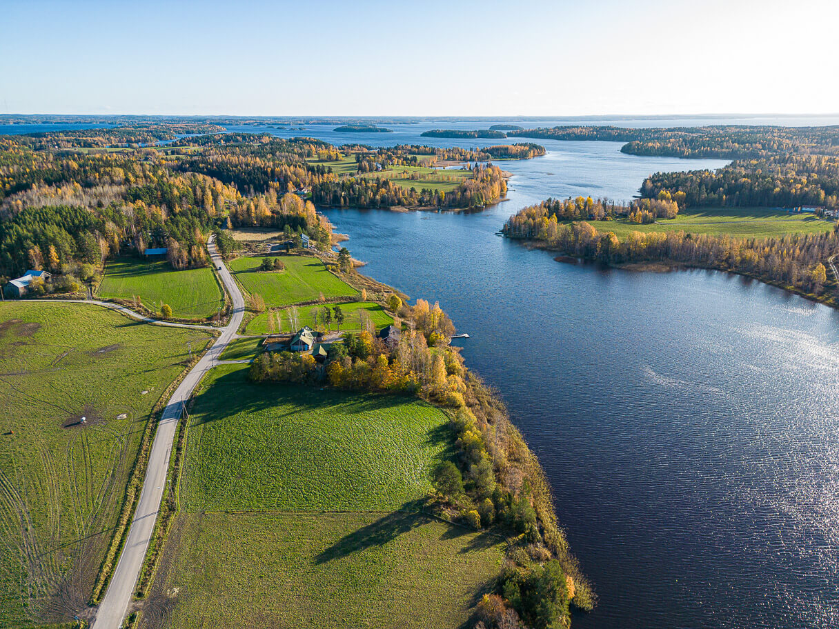 Lempiäniementie ilmakuvassa, Vahantalahti, Ylöjärvi